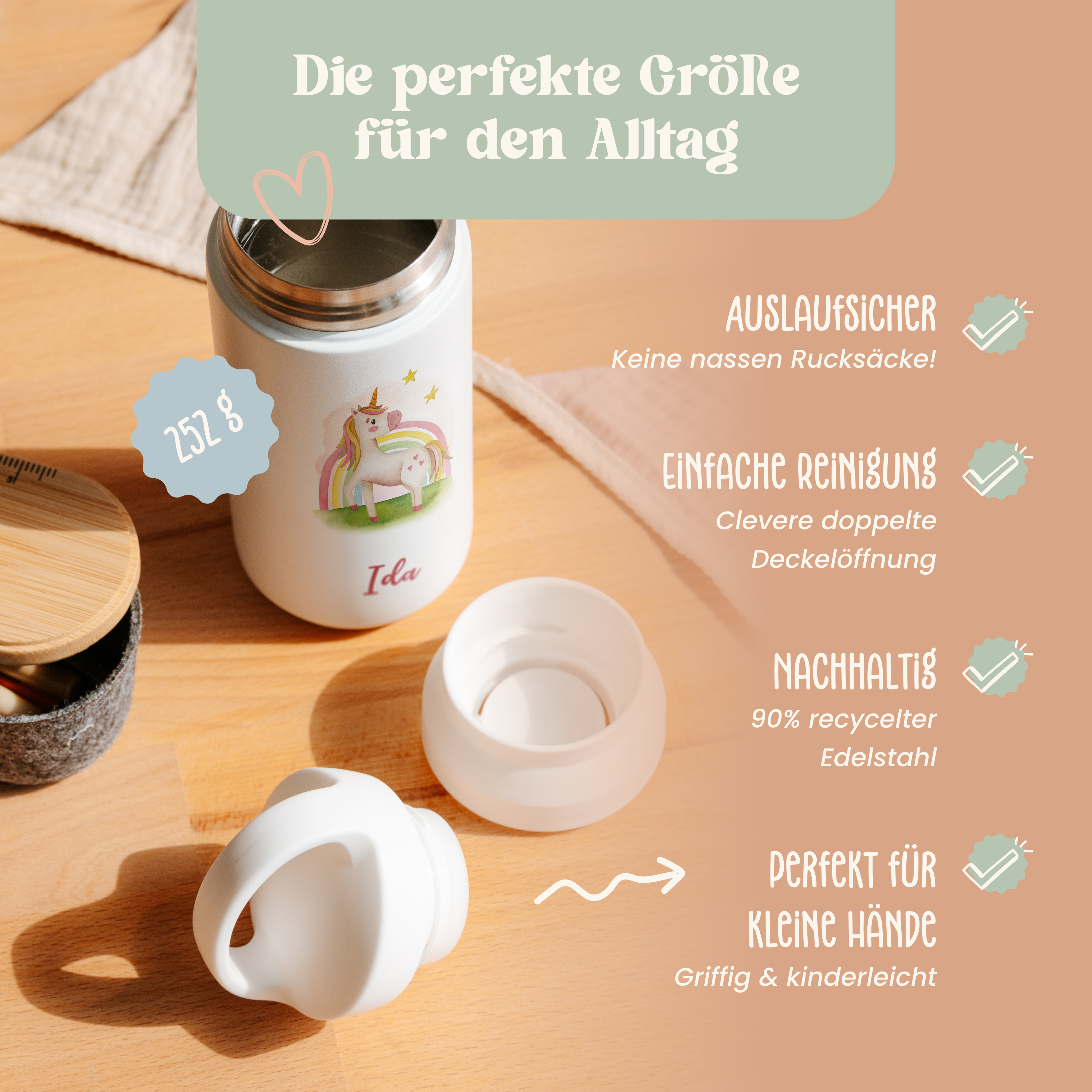 | Trinkflasche Tierwelt | Design 012.01. | Farbdruck